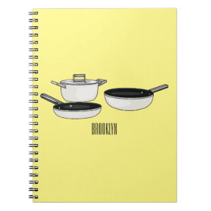 Cuaderno Ilustración de dibujos animados de juegos de cocin