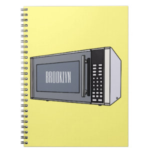 Cuaderno Ilustración de dibujos animados de microondas