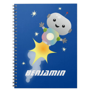 Cuaderno Ilustración de dibujos animados de robot lindo vol