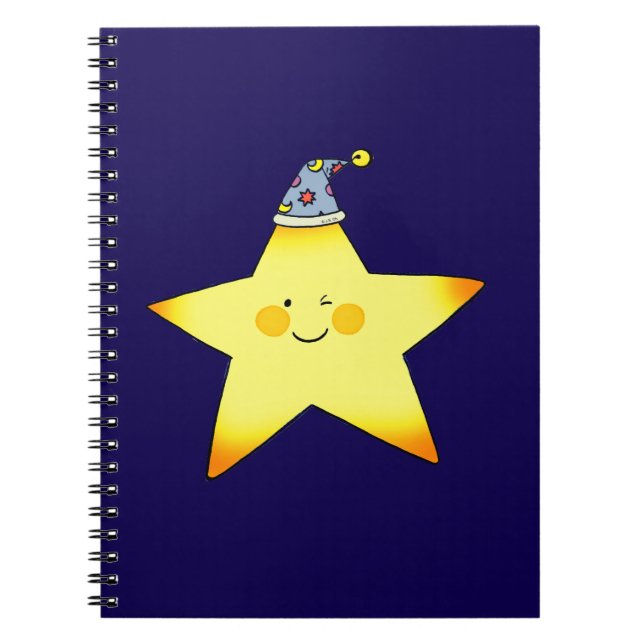 Cuaderno Ilustración de dibujos animados de una estrella do (Frente)