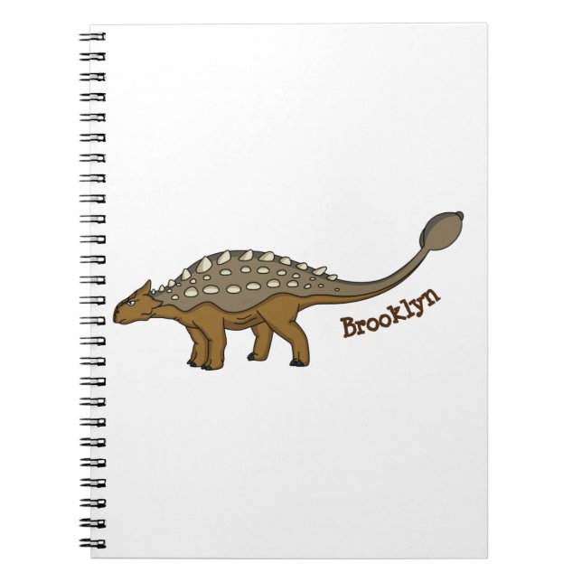 Cuaderno Ilustracion de dinosaurios blindados de Ankylosaur (Frente)