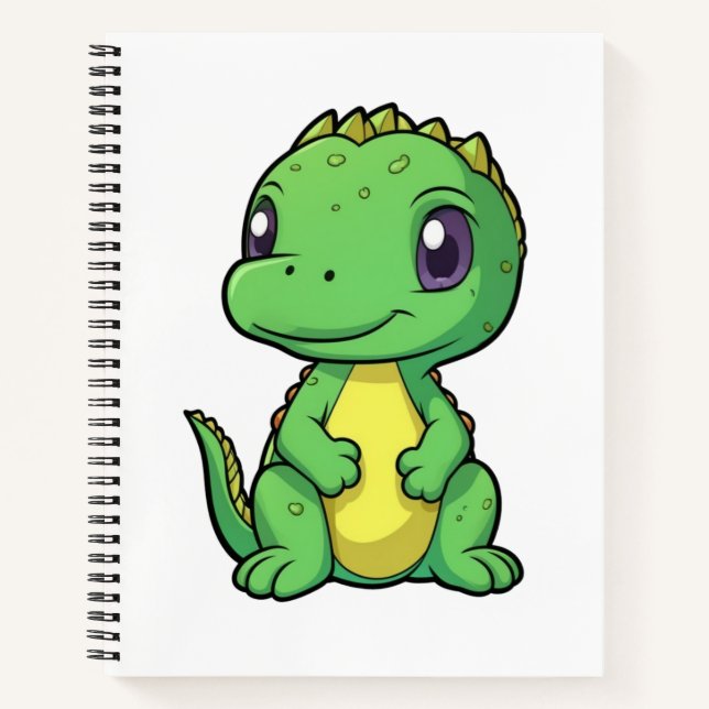 Cuaderno ilustracion de dinosaurios personalizados (Anverso)