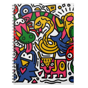Cuaderno Ilustracion de Doodle de la cosecha de mano, perso