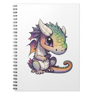 Cuaderno Ilustración de dragón de dibujos animados