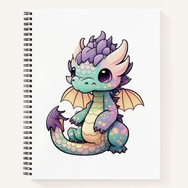 Cuaderno ilustracion de dragón personalizado (Anverso)