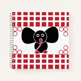 Cuaderno Ilustración de elefante bebé lindo