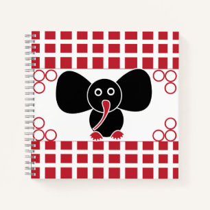 Cuaderno Ilustración de elefante bebé lindo