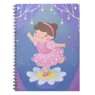 Cuaderno Ilustración de fantasía del sueño de una bailarina