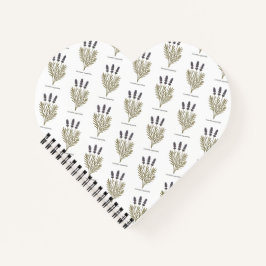 Cuaderno Ilustracion de flores de lavanda de época