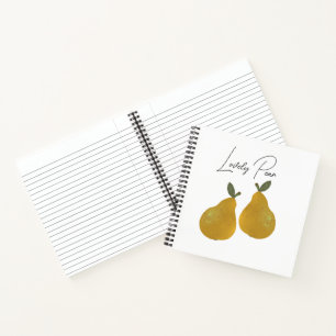 Cuaderno Ilustración de fruta de pera
