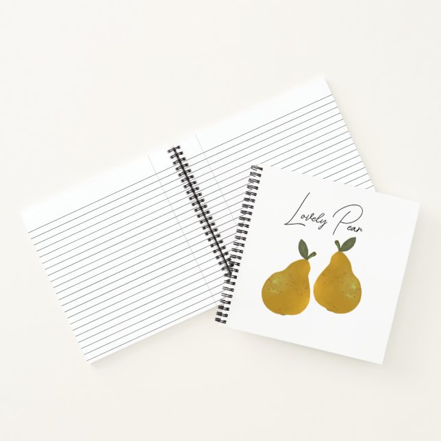 Cuaderno Ilustración de fruta de pera (Interior)