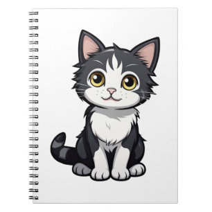 Cuaderno Ilustración de gato de dibujos animados