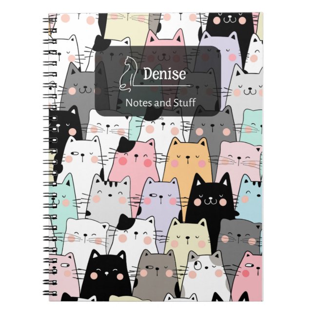 Cuaderno Ilustracion de gatos sin inconvenientes (Frente)