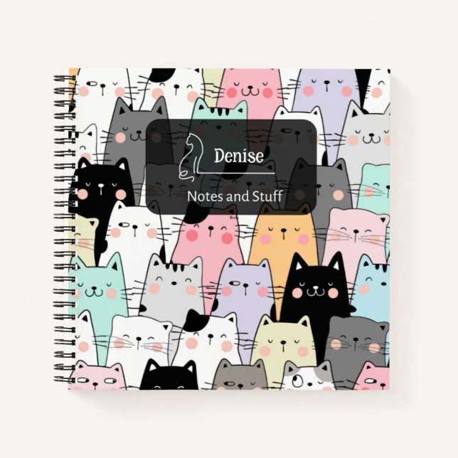 Cuaderno Ilustracion de gatos sin inconvenientes (Anverso)