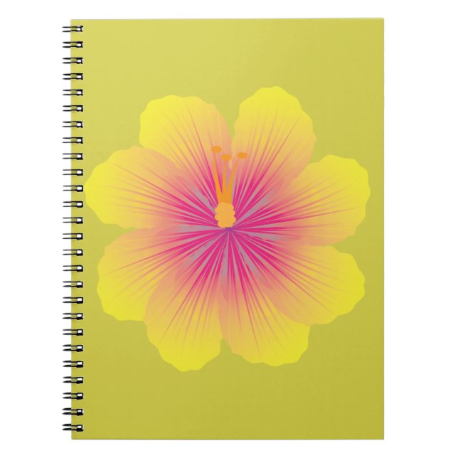 Cuaderno Ilustración de Hibisco Amarillo (Frente)