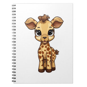 Cuaderno Ilustración de jirafa de dibujos animados