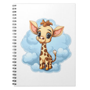Cuaderno Ilustración de jirafa de dibujos animados