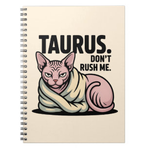 Cuaderno Ilustración de la actitud del zodíaco del gato Sph