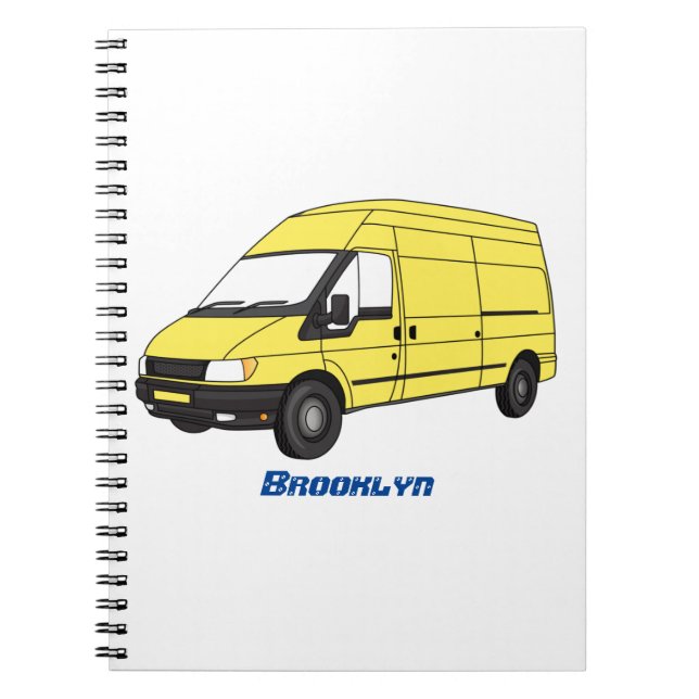 Cuaderno Ilustracion de la camioneta de entrega (Frente)