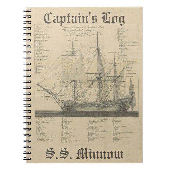 Cuaderno Ilustracion de la nave del registro de los (Frente)