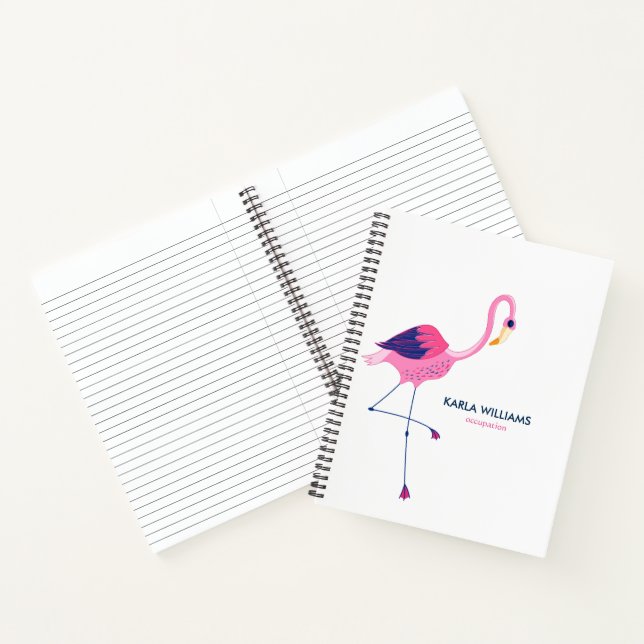 Cuaderno Ilustracion de las acuarelas de flamingo rosa (Interior)