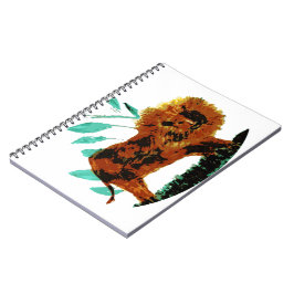 Cuaderno Ilustracion de leones Animal salvaje