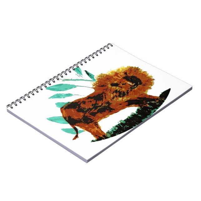 Cuaderno Ilustracion de leones Animal salvaje (Lado Izquierdo)