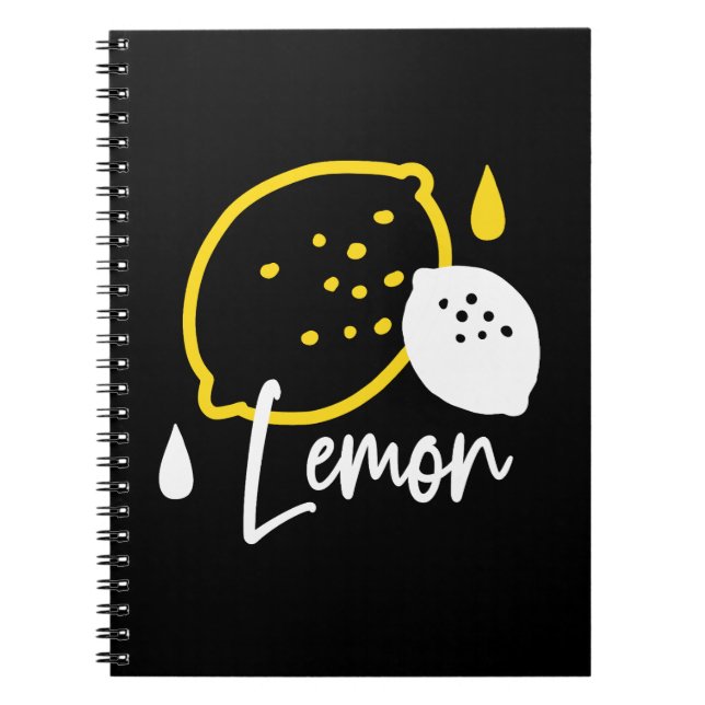 Cuaderno Ilustracion de limón abstracto - Arte de cítricos  (Frente)