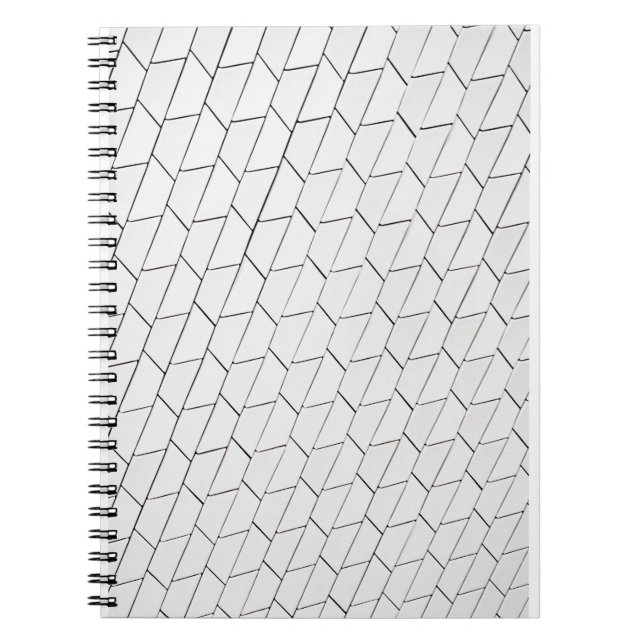 Cuaderno Ilustracion de líneas blancas y negras (Frente)