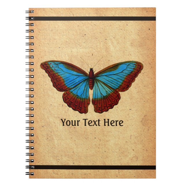 Cuaderno Ilustracion de mariposa de época (Frente)