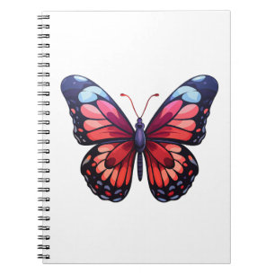 Cuaderno ilustracion de mariposa personalizado