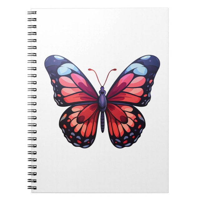 Cuaderno ilustracion de mariposa personalizado (Frente)
