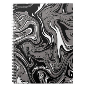 Cuaderno Ilustracion de mármol abstracto negro