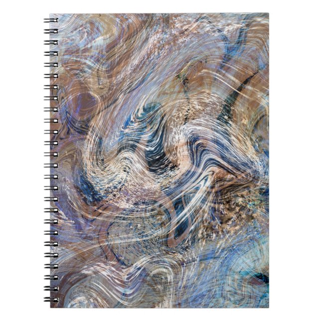 Cuaderno Ilustracion de martillería con líquido gris azul (Frente)