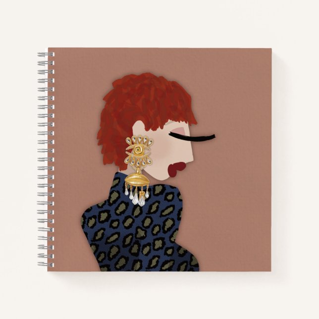 Cuaderno Ilustración de moda chic moderno de Josephine (Anverso)