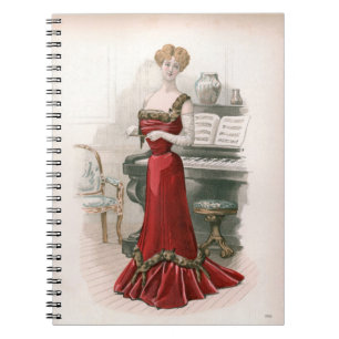 Cuaderno Ilustracion de moda Pianista Viejo Edwardian