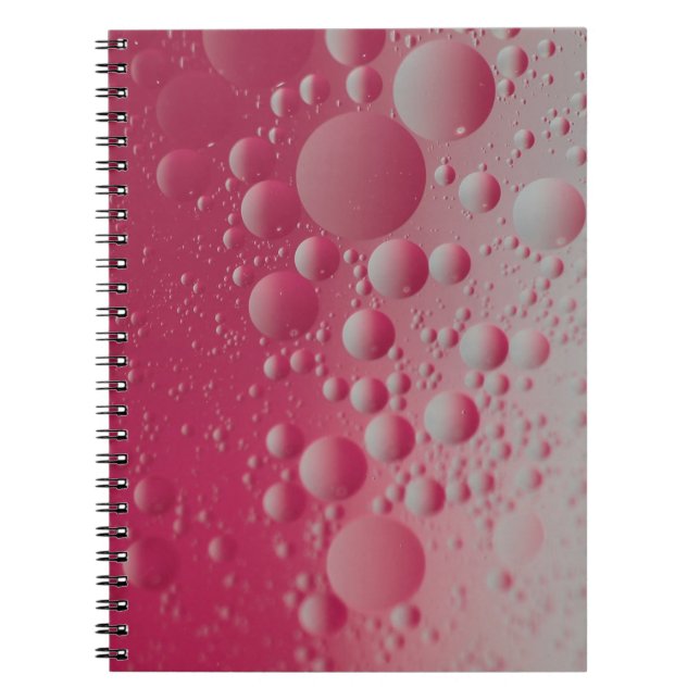 Cuaderno Ilustracion de moléculas rojas (Frente)