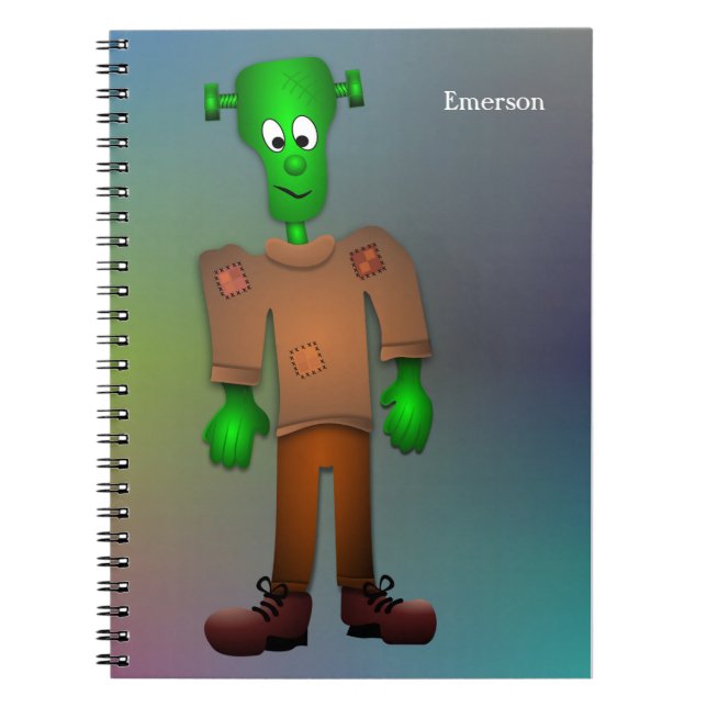 Cuaderno Ilustracion de Monstruo de Diversión Cuta - Nombre (Frente)