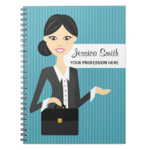 Ilustración de mujer de negocios linda con cabello
