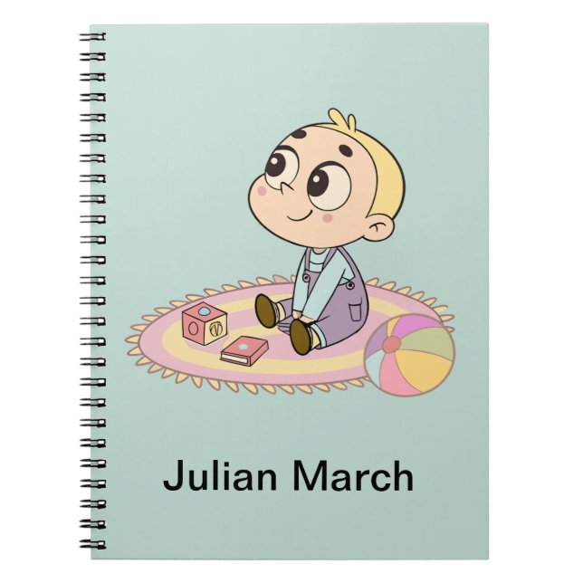 Cuaderno Ilustracion de niño asombroso (Frente)