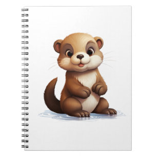 Cuaderno ilustracion de nutria personalizado