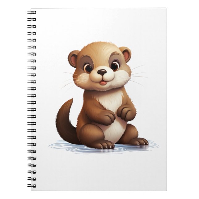 Cuaderno ilustracion de nutria personalizado (Frente)