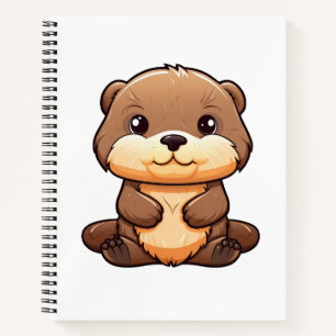 Cuaderno ilustracion de nutria personalizado