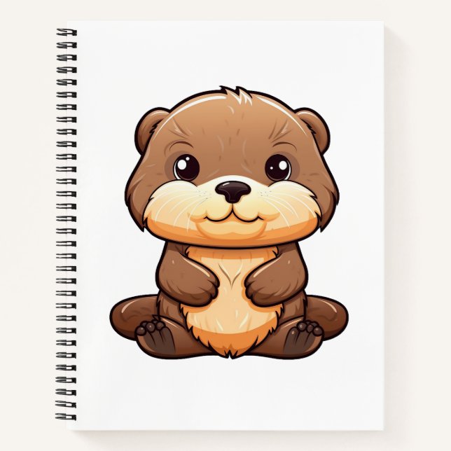 Cuaderno ilustracion de nutria personalizado (Anverso)