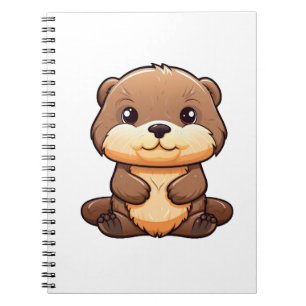 Cuaderno ilustracion de nutria personalizado