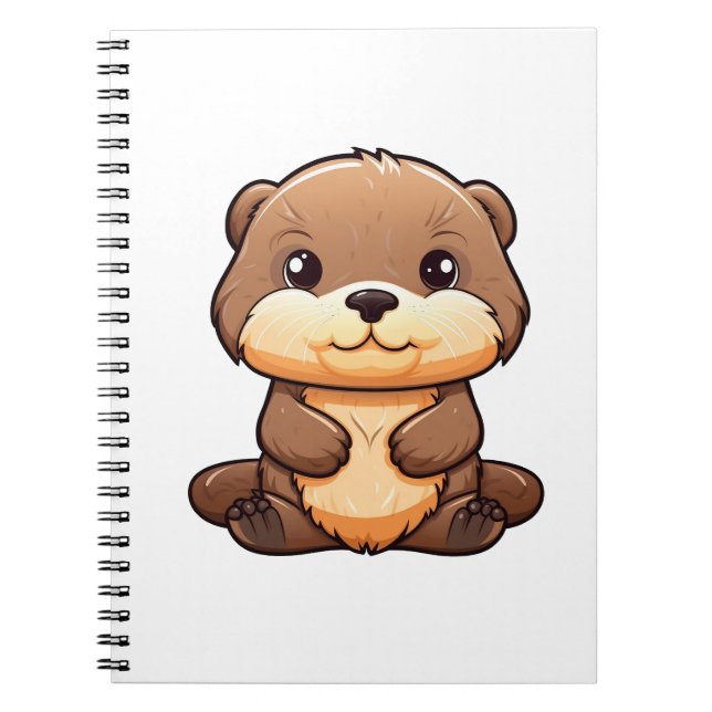 Cuaderno ilustracion de nutria personalizado (Frente)