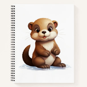 Cuaderno ilustracion de nutria personalizado