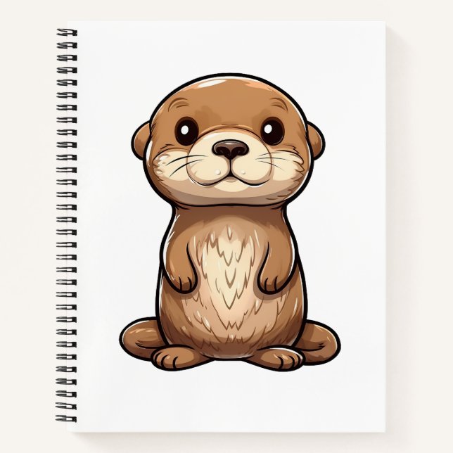 Cuaderno ilustracion de nutria personalizado (Anverso)