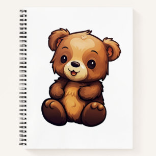 Cuaderno Ilustración de oso de dibujos animados