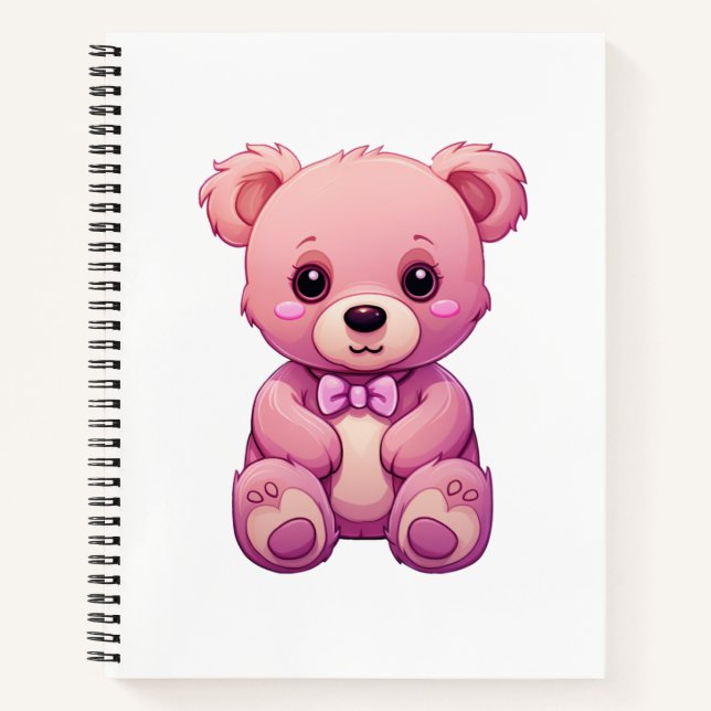 Cuaderno ilustracion de oso personalizado (Anverso)